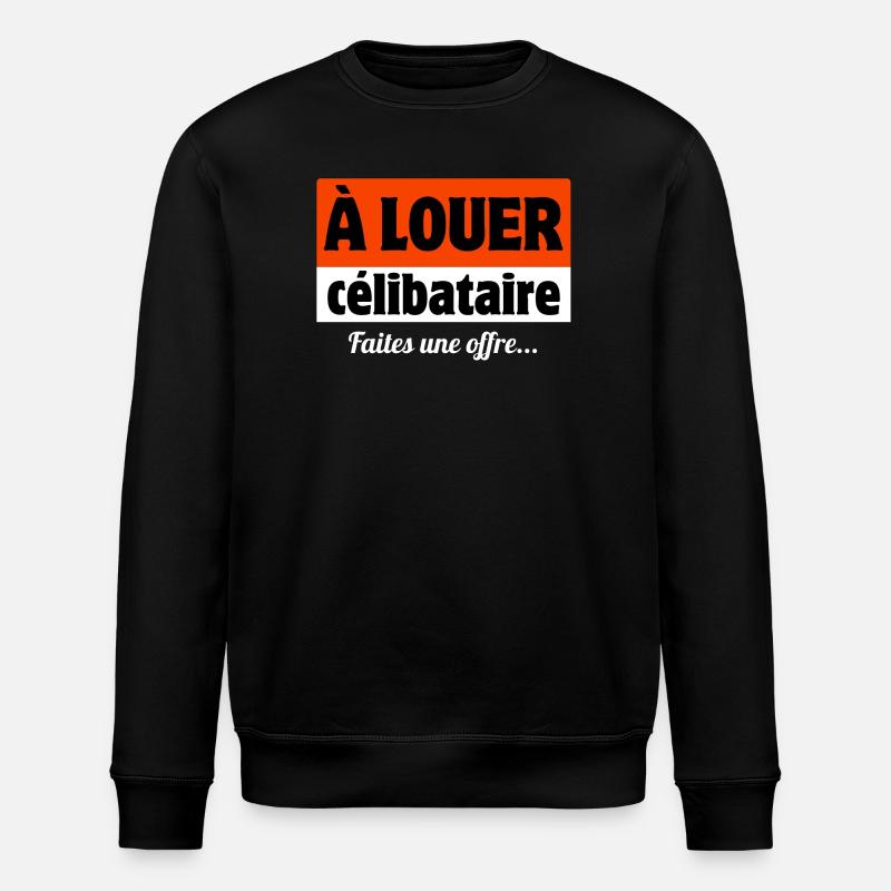 à louer, célibataire - Sweat bio ROLLER Stanley/Stella Unisexe - noir