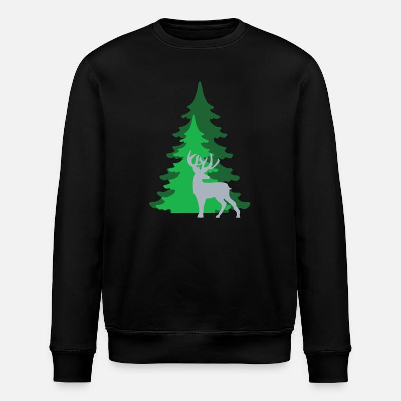 CHEVREUIL DANS LA FORÊT - Sweat bio ROLLER Stanley/Stella Unisexe - noir