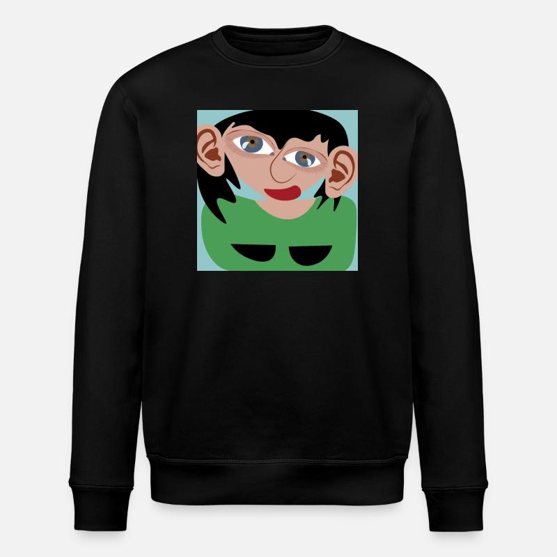 Dunkelhaarige Frau - Stanley/Stella Unisex Bio-Sweatshirt ROLLER - Schwarz