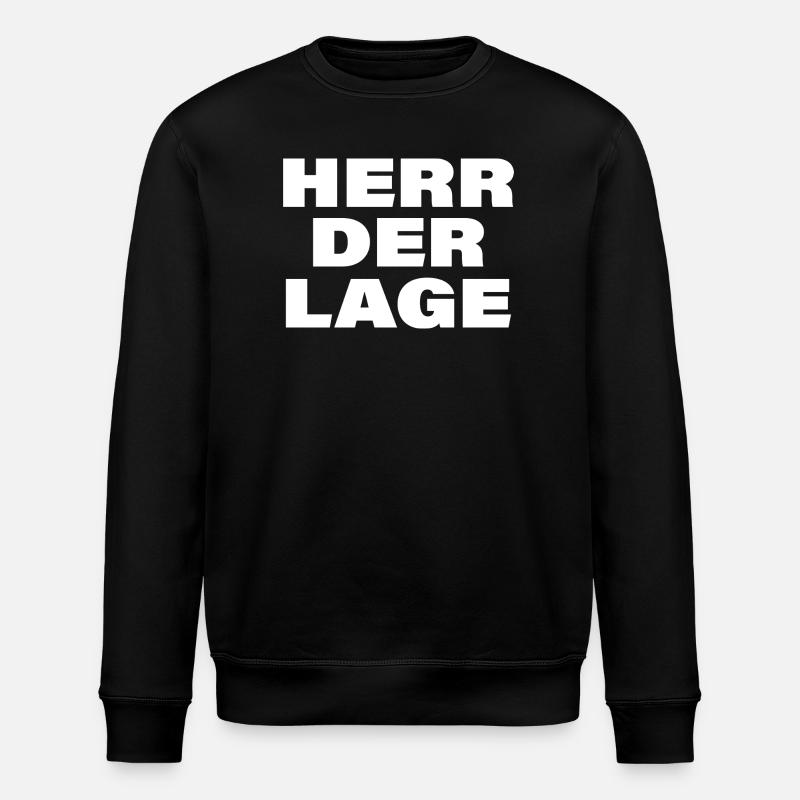 HERR DER LAGE - Stanley/Stella Unisex Bio-Sweatshirt ROLLER - Schwarz