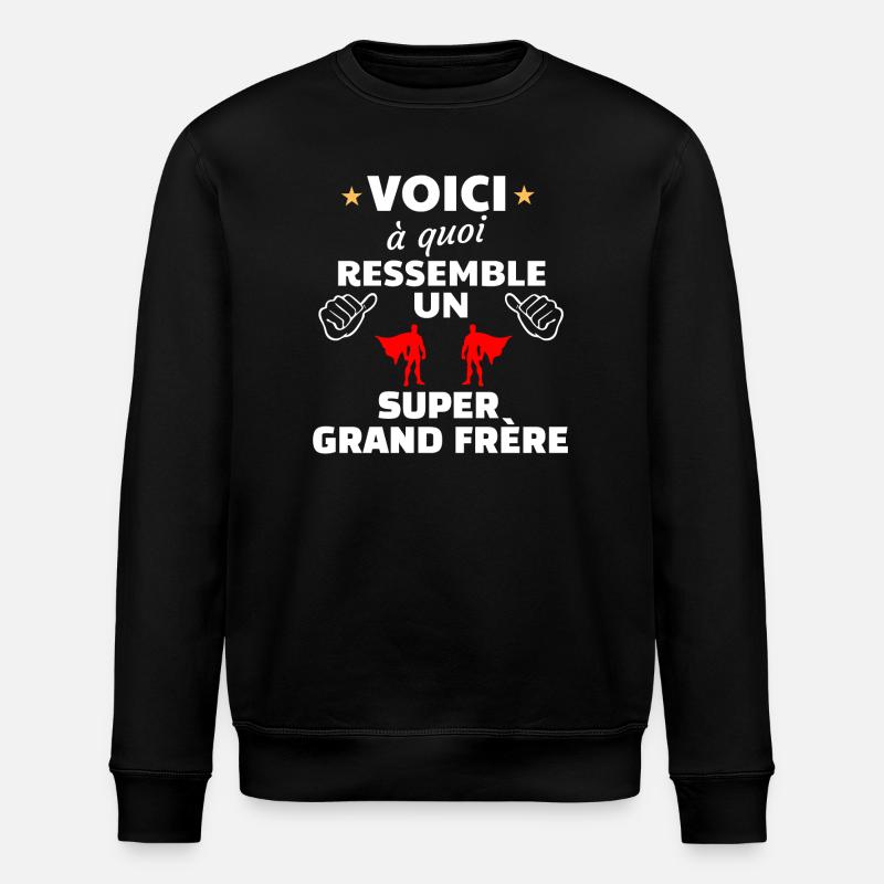 Frère Super Héros Inspirant - Sweat bio ROLLER Stanley/Stella Unisexe - noir