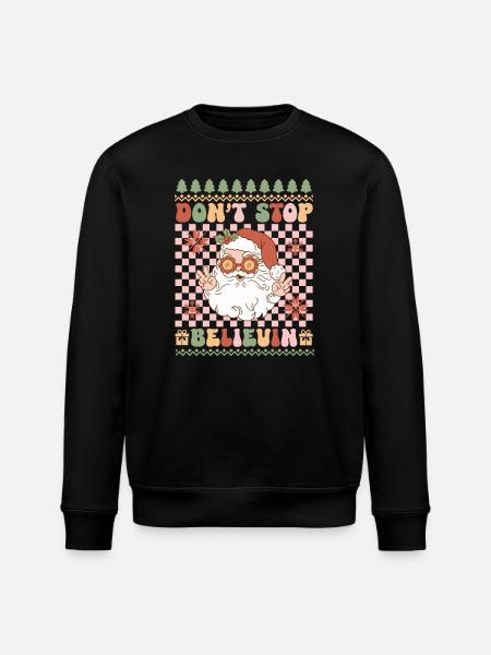 Pull de Noël moche - Sweat bio ROLLER Stanley/Stella Unisexe - noir