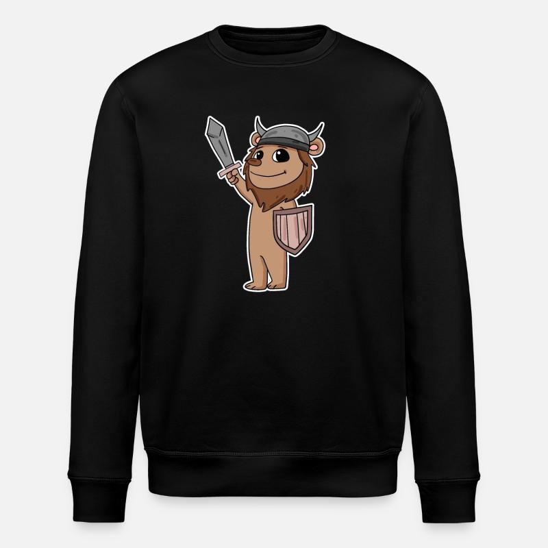 Wikinger Motiv Löwe - Stanley/Stella Unisex Bio-Sweatshirt ROLLER - Schwarz