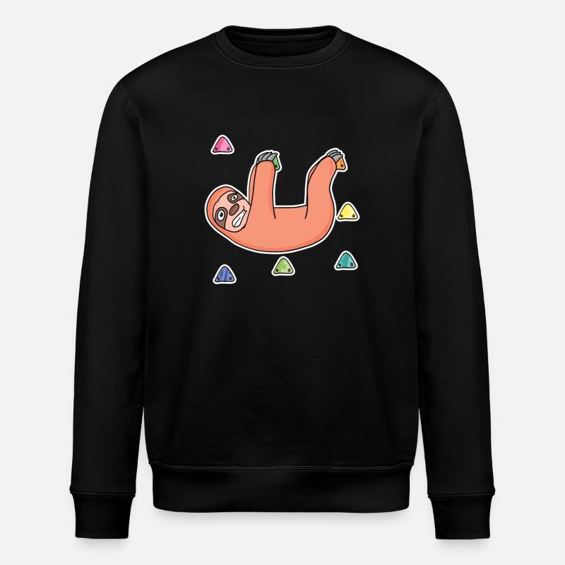 Faultier Felsklettern Klettern - Stanley/Stella Unisex Bio-Sweatshirt ROLLER - Schwarz