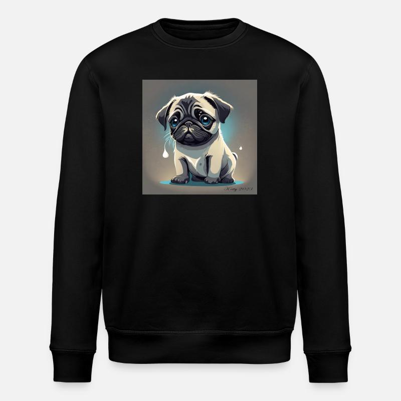 Carlin amoureux les larmes aux yeux - Sweat bio ROLLER Stanley/Stella Unisexe - noir
