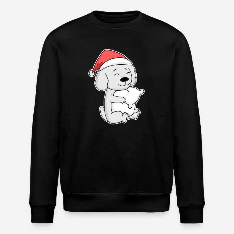 Chien maltais Animal Noël - Sweat bio ROLLER Stanley/Stella Unisexe - noir