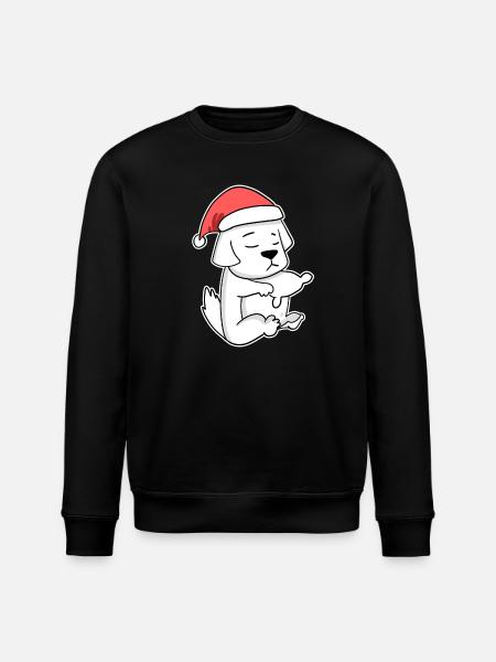 Pyrenean Mountain Dog Animal Christmas - Stanley/Stella ROLLER Unisex Organic Sweatshirt - black