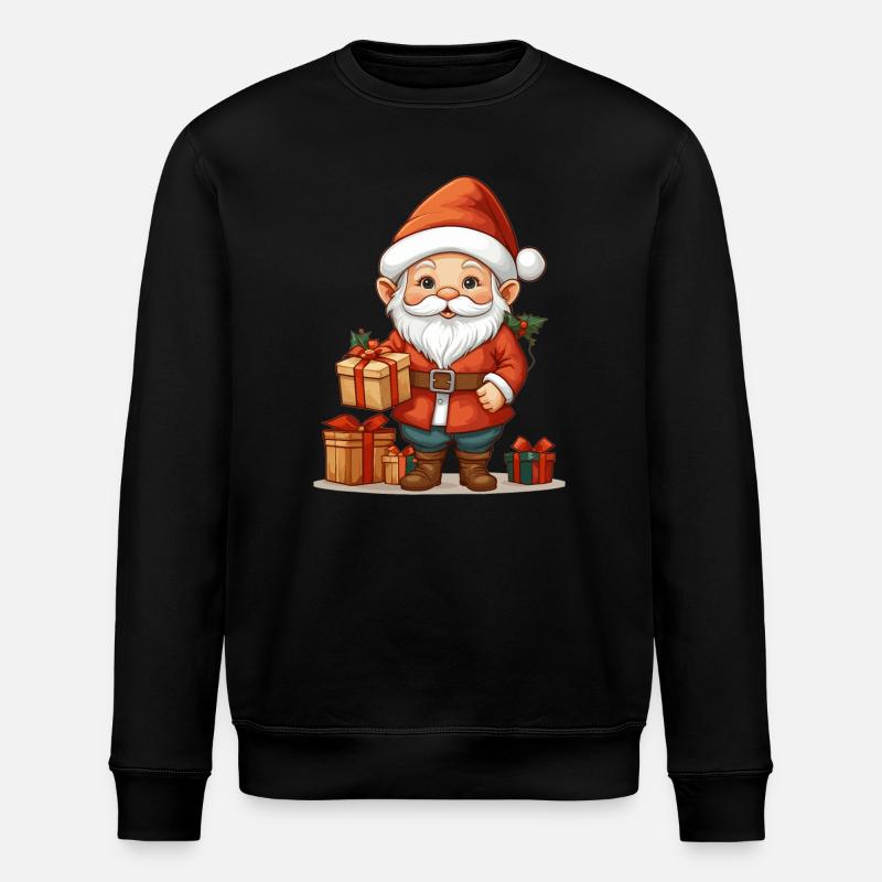 Weihnachts Wichtel - Stanley/Stella Unisex Bio-Sweatshirt ROLLER - Schwarz