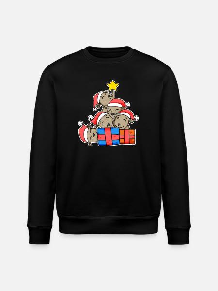 Kangaroo Kangaroos Christmas Tree Christmas - Stanley/Stella ROLLER Unisex Organic Sweatshirt - black