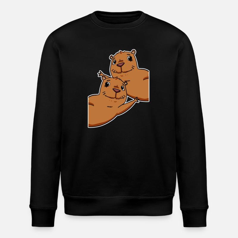 Capybara Wasserschwein - Sweat bio ROLLER Stanley/Stella Unisexe - noir