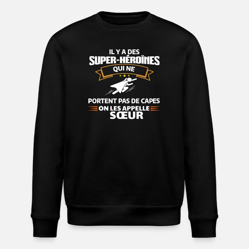 Héroïnes non capes illustrées - Sweat bio ROLLER Stanley/Stella Unisexe - noir