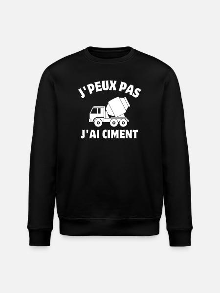 ciment, engin de chantier, chantier - Sweat bio ROLLER Stanley/Stella Unisexe - noir