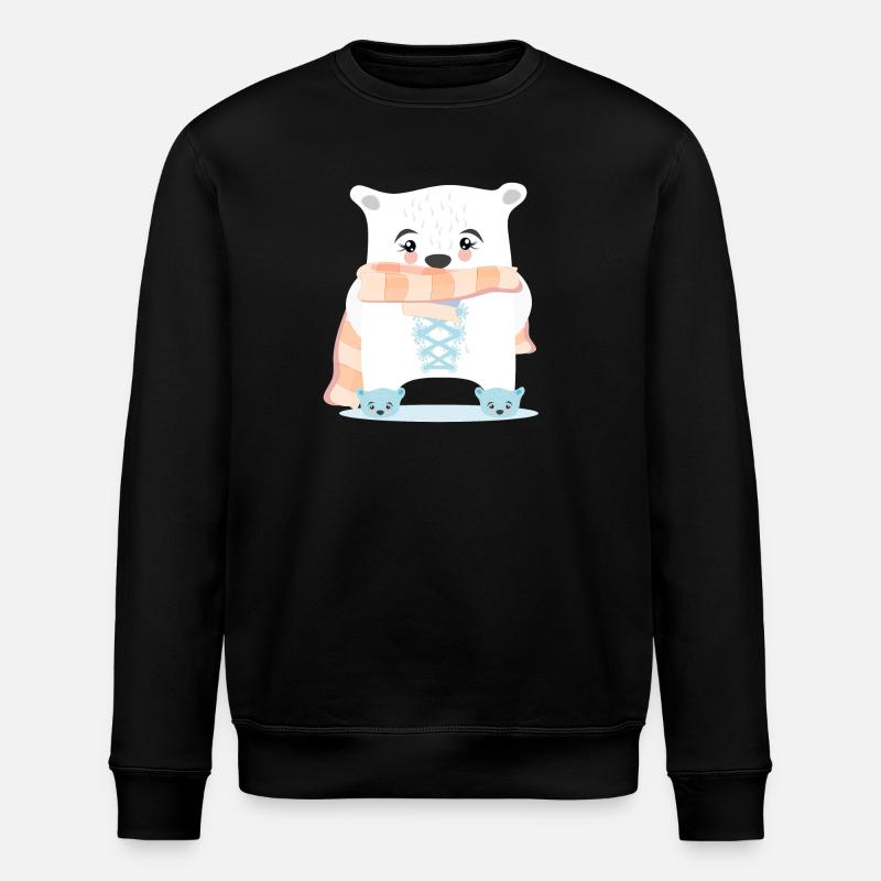 ANIMAUX D’HIVER OURS POLAIRES - Sweat bio ROLLER Stanley/Stella Unisexe - noir
