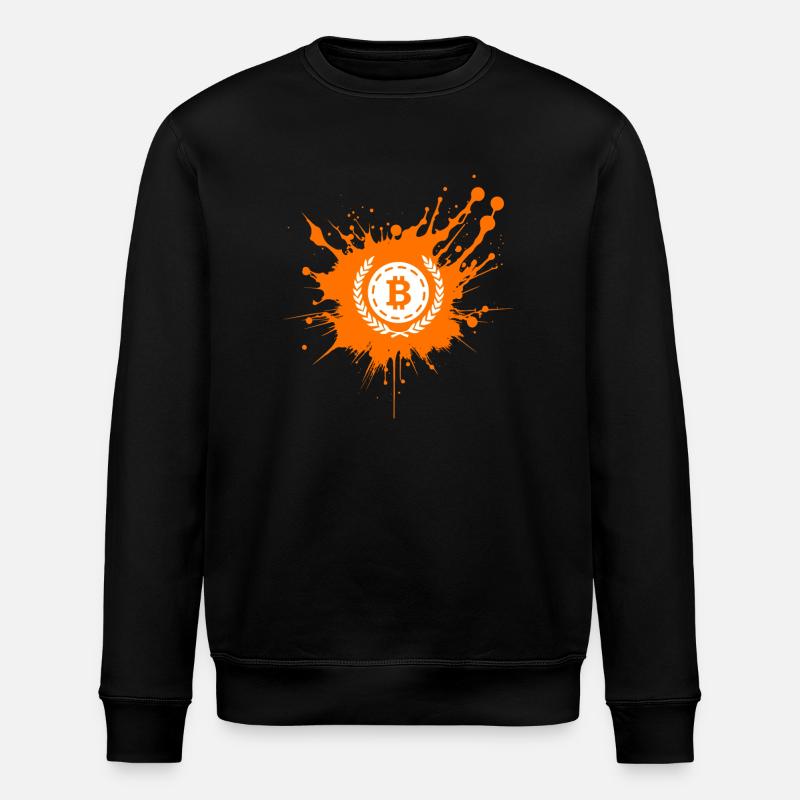 Bitcoin Crypto Cryptocurrency Splash - Stanley/Stella Unisex Bio-Sweatshirt ROLLER - Schwarz