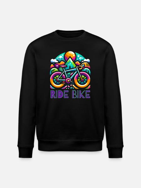 Cycling - Ride Bike design - Stanley/Stella ROLLER Unisex Organic Sweatshirt - black
