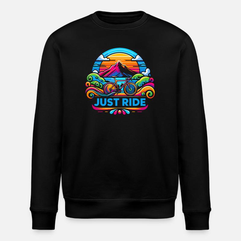 Just Ride Fahrrad - Just Ride - Stanley/Stella Unisex Bio-Sweatshirt ROLLER - Schwarz
