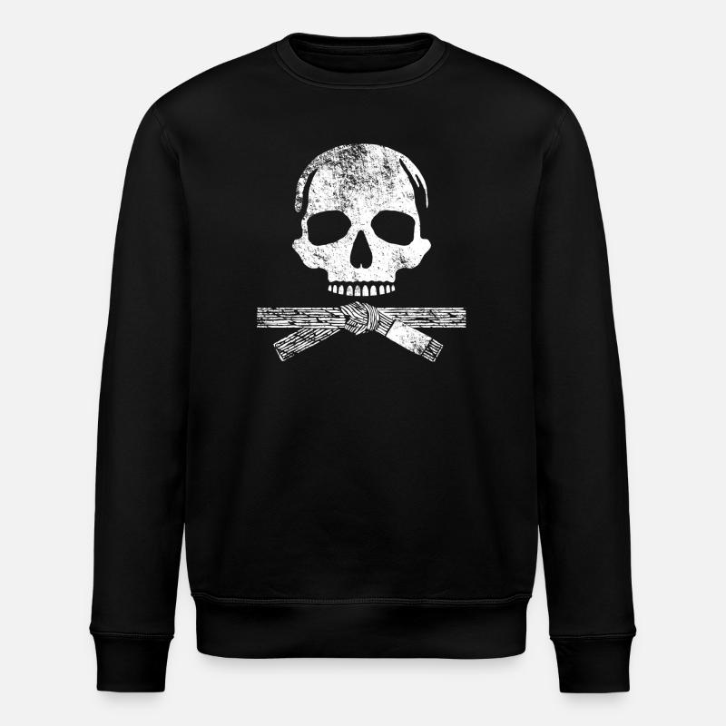 Kampfkunst Schädel - Stanley/Stella Unisex Bio-Sweatshirt ROLLER - Schwarz