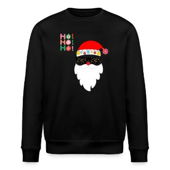HO HO HO - Stanley/Stella Unisex Bio-Sweatshirt ROLLER - Schwarz - Vorne - Nik (191cm)