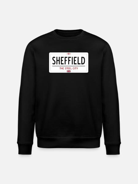 Sheffield town sign - Stanley/Stella ROLLER Unisex Organic Sweatshirt - black