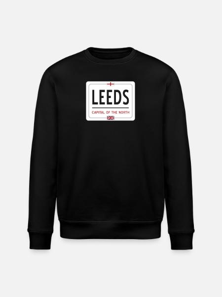 Leeds town sign - Stanley/Stella ROLLER Unisex Organic Sweatshirt - black