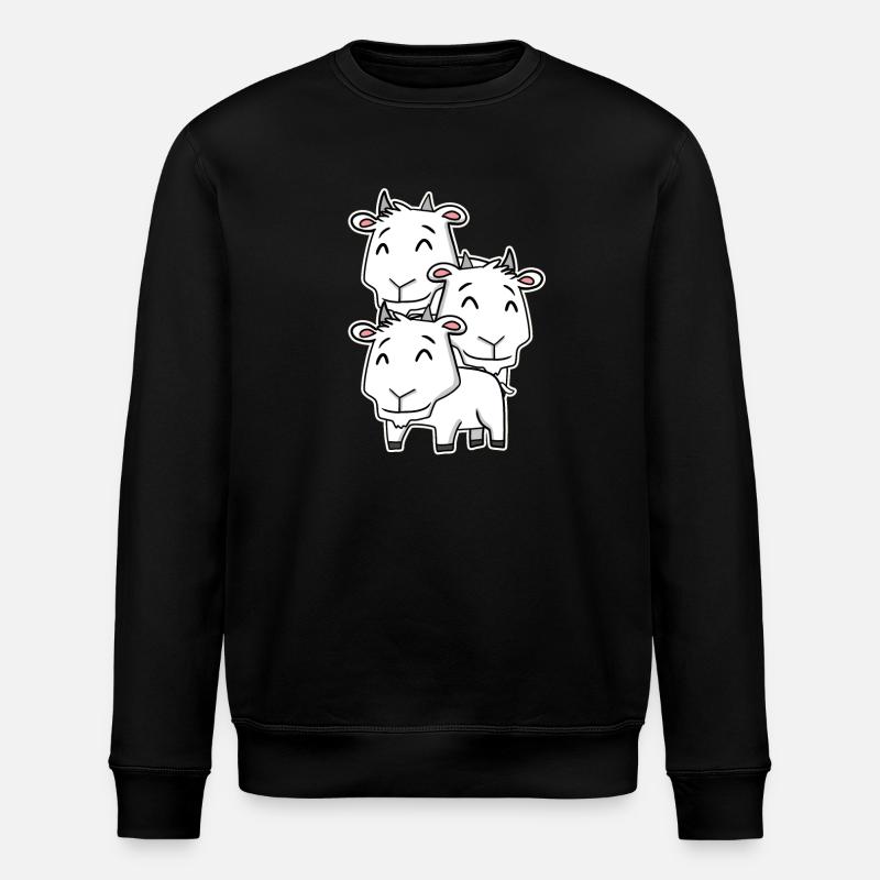 Motif de chèvre - Sweat bio ROLLER Stanley/Stella Unisexe - noir