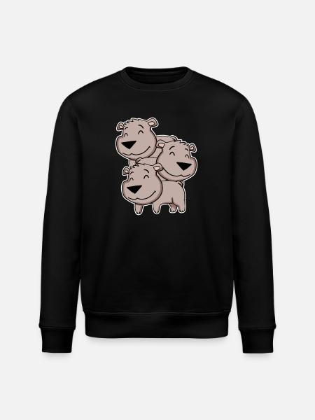 Brown Bear Motif Bear - Stanley/Stella ROLLER Unisex Organic Sweatshirt - black