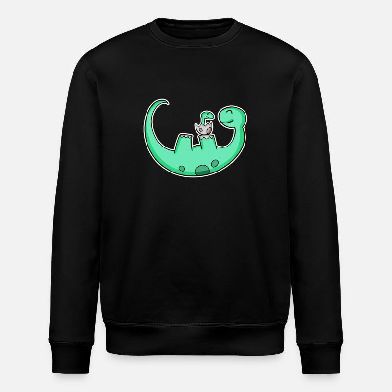 Dinosaure avec bébé dinosaure - Dino - Sweat bio ROLLER Stanley/Stella Unisexe - noir