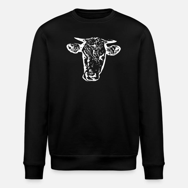 Kuh - Stanley/Stella Unisex Bio-Sweatshirt ROLLER - Schwarz