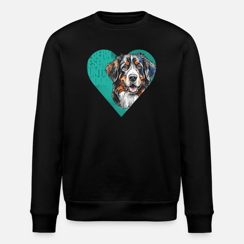 Portrait de bouvier bernois - Sweat bio ROLLER Stanley/Stella Unisexe - noir