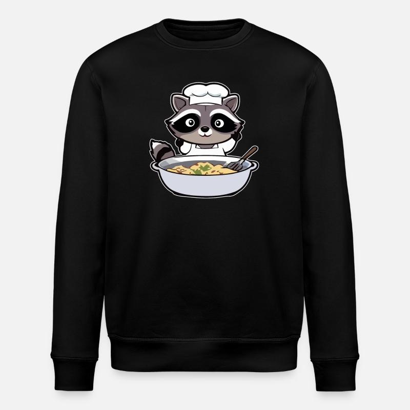 Waschbär Koch - Stanley/Stella Unisex Bio-Sweatshirt ROLLER - Schwarz