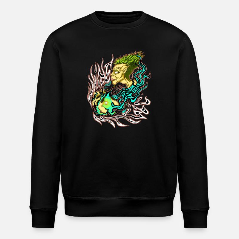 Weiße Magie - Stanley/Stella Unisex Bio-Sweatshirt ROLLER - Schwarz