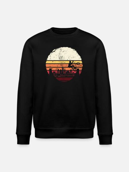Sunset City BMX Silhouette - Stanley/Stella Unisex Bio-Sweatshirt ROLLER - Schwarz