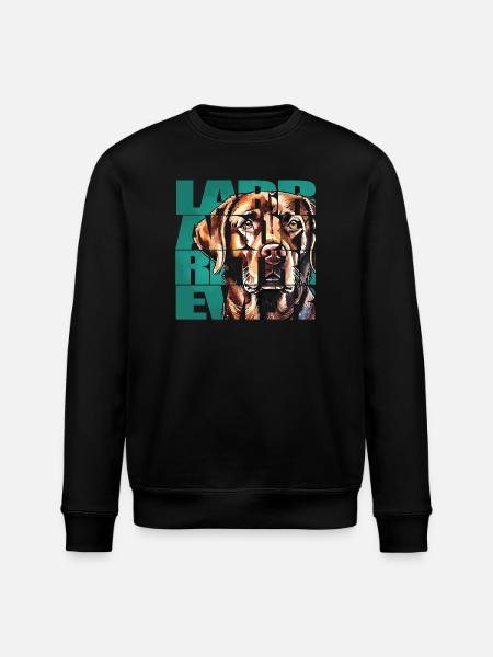 Labrador Retriever Portrait - Stanley/Stella ROLLER Unisex Organic Sweatshirt - black