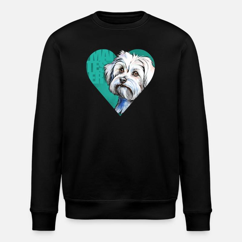 Malteser Portrait - Stanley/Stella Unisex Bio-Sweatshirt ROLLER - Schwarz