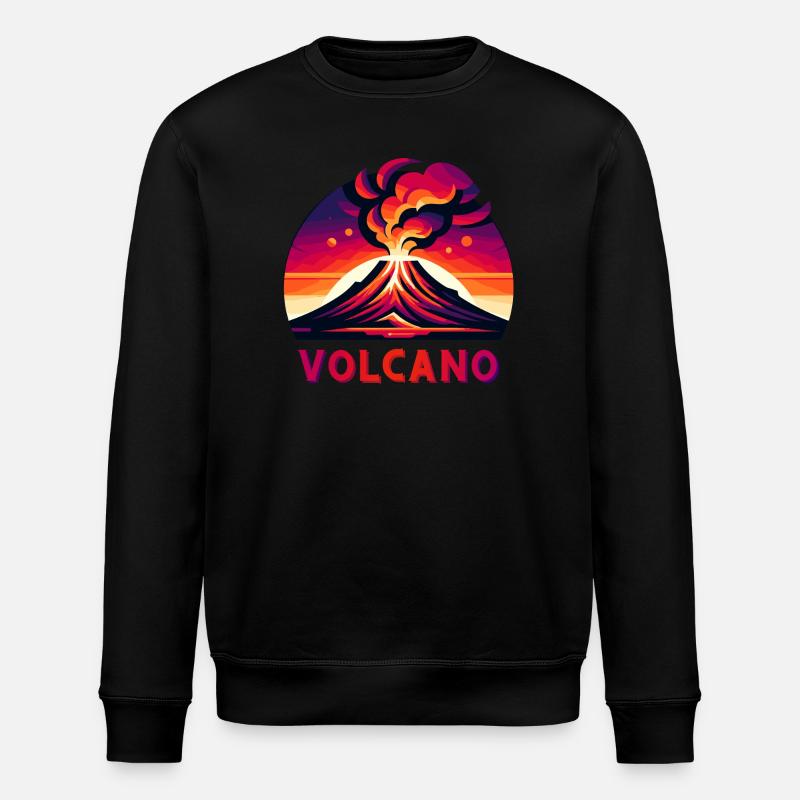 Illustration du volcan d’éruption vive - Sweat bio ROLLER Stanley/Stella Unisexe - noir