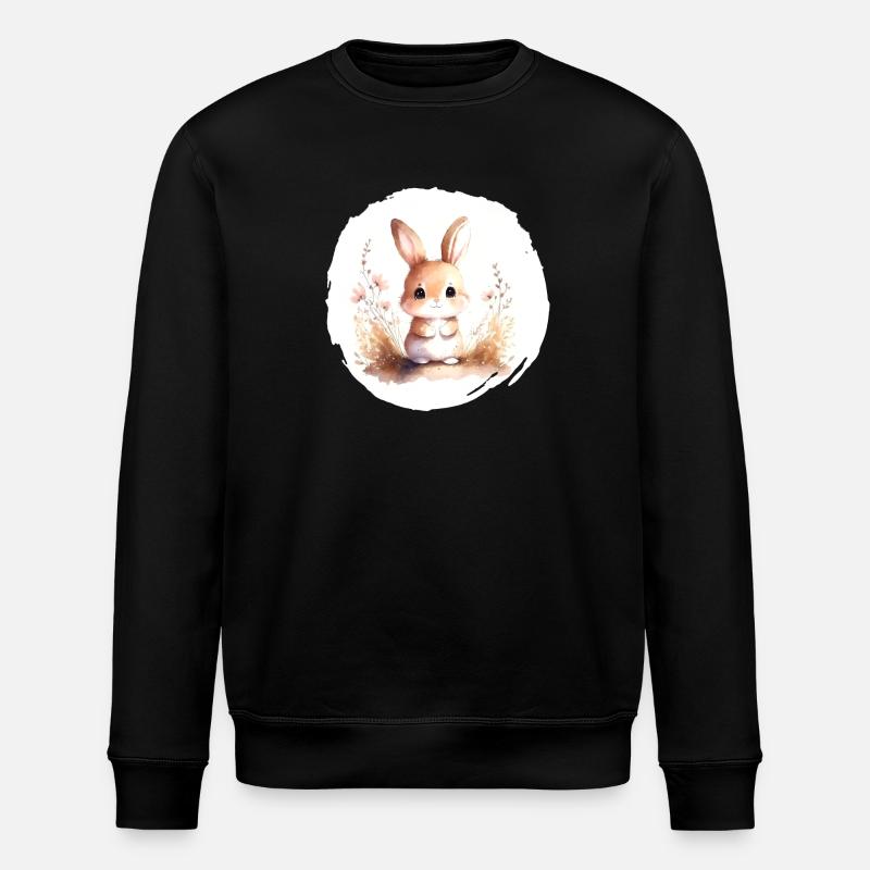 Aquarelle de lapin - Sweat bio ROLLER Stanley/Stella Unisexe - noir