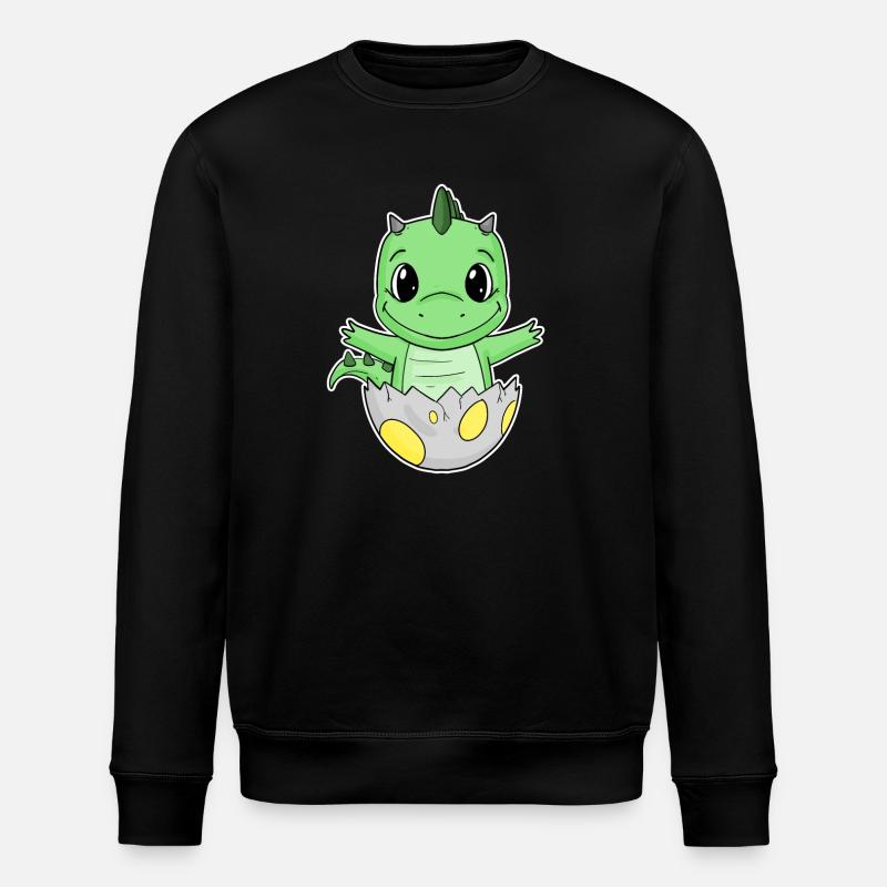 Dinosaure oeuf Dino bébé Motif - Sweat bio ROLLER Stanley/Stella Unisexe - noir