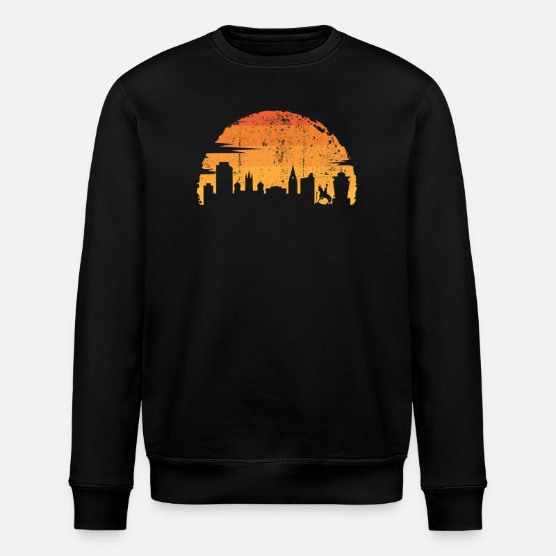 Sunset Skyline Rider - Stanley/Stella Unisex Bio-Sweatshirt ROLLER - Schwarz