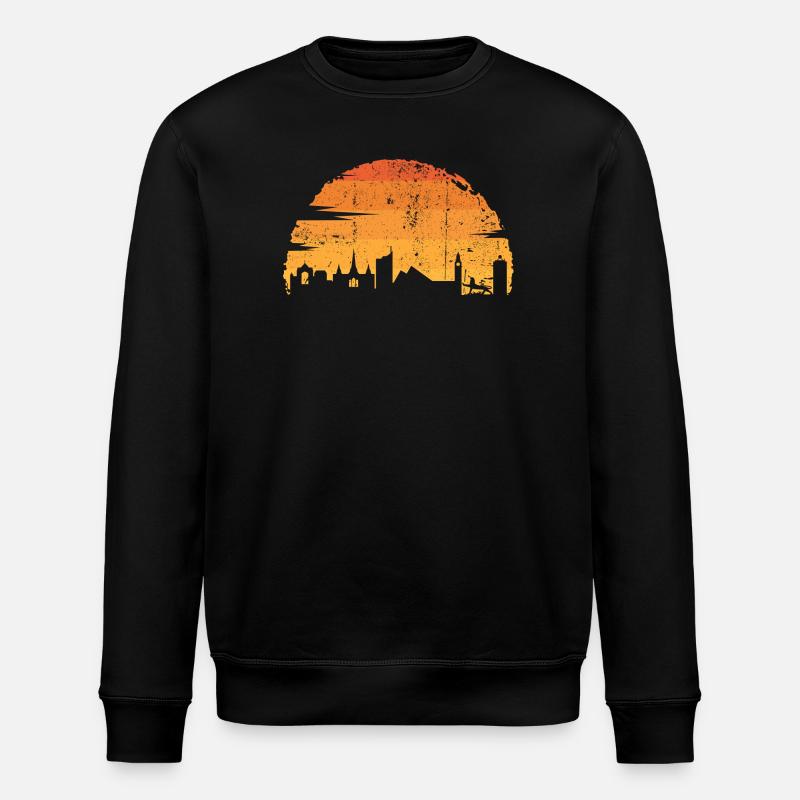 Sunset Skyline Rider - Stanley/Stella ROLLER Unisex Organic Sweatshirt - black
