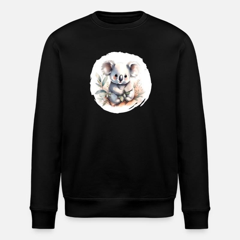 Koala Aquarell - Stanley/Stella Unisex Bio-Sweatshirt ROLLER - Schwarz