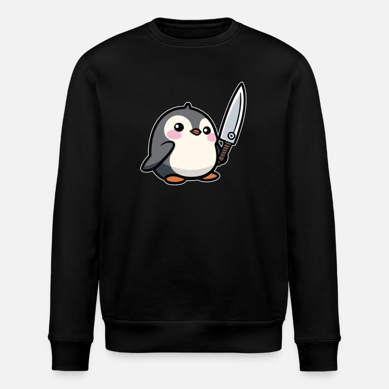 Funny Penguin - Stanley/Stella ROLLER Unisex Organic Sweatshirt - black