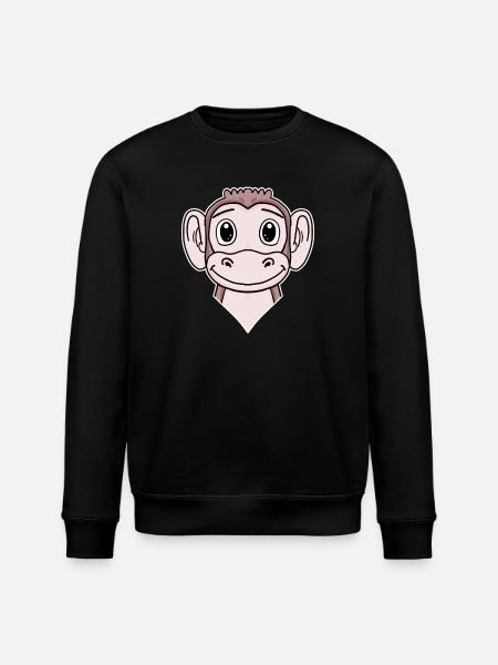 Animal Head, Animal Head, Monkey - Stanley/Stella ROLLER Unisex Organic Sweatshirt - black