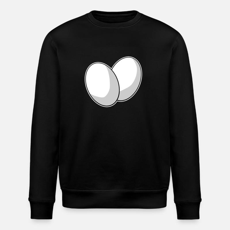 Ei Eier - Stanley/Stella Unisex Bio-Sweatshirt ROLLER - Schwarz