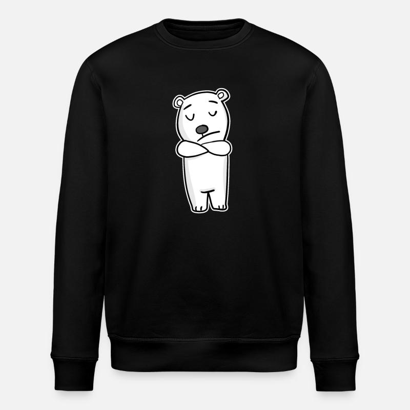Eisbär ist genervt - Stanley/Stella Unisex Bio-Sweatshirt ROLLER - Schwarz
