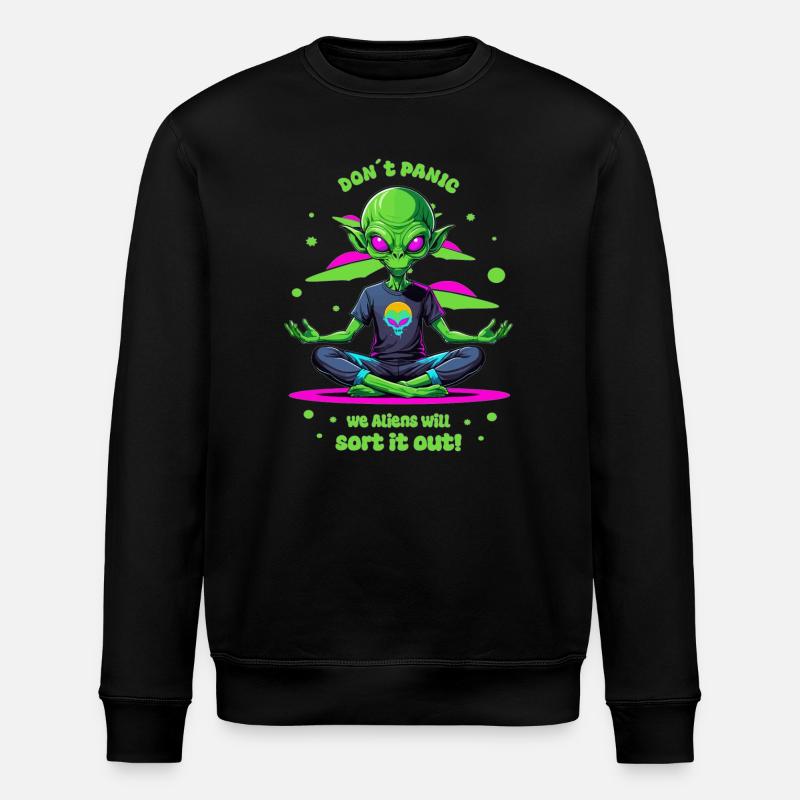 Alien Regulates this ! - Stanley/Stella ROLLER Unisex Organic Sweatshirt - black