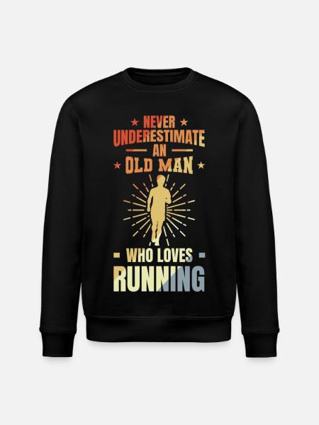 Runner Grandfather - Stanley/Stella ROLLER Unisex Organic Sweatshirt - black