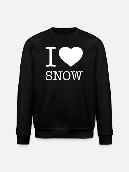I LOVE SNOW - Stanley/Stella ROLLER Unisex Organic Sweatshirt - black