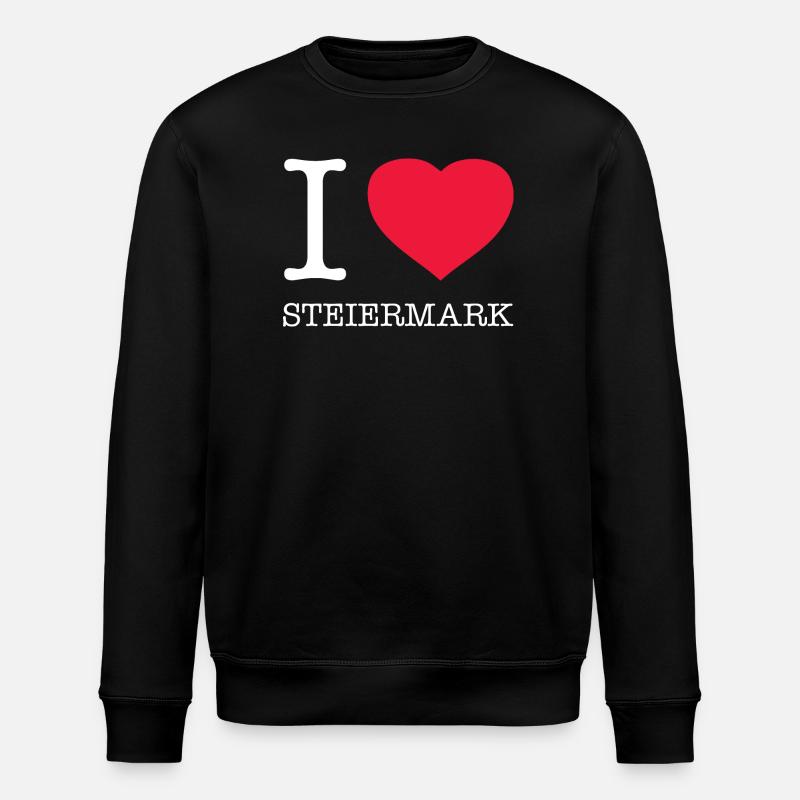 I LOVE STYRIA - Stanley/Stella ROLLER Unisex Organic Sweatshirt - black