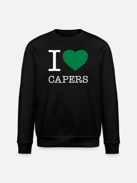 I LOVE CAPERS Kapern - Stanley/Stella ROLLER Unisex Organic Sweatshirt - black