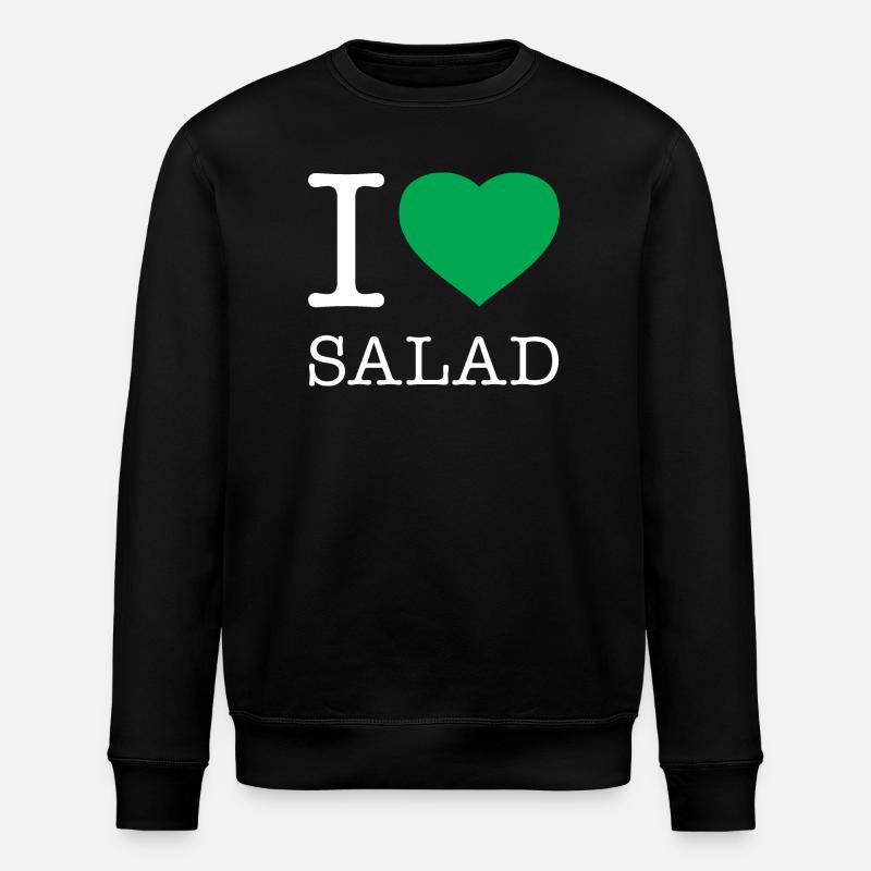 I LOVE SALAD - Stanley/Stella ROLLER Unisex Organic Sweatshirt - black